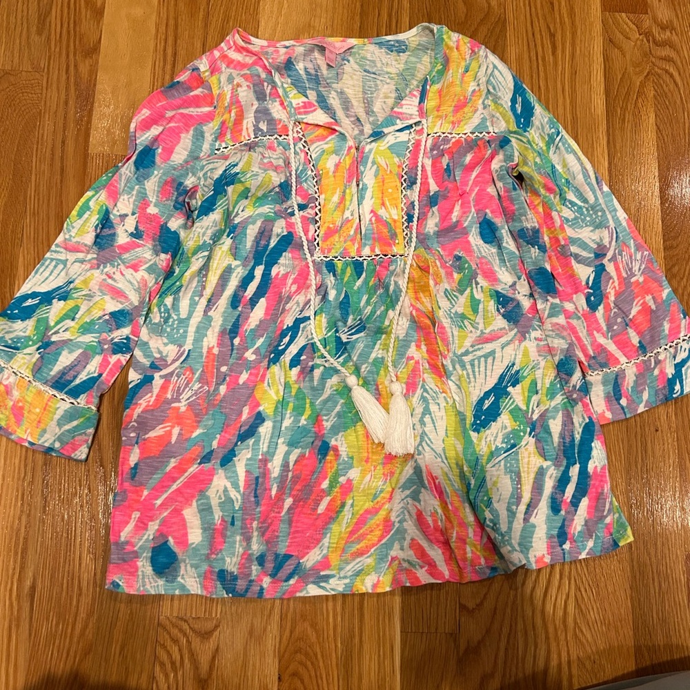 Lilly Pulitzer Colorful Tunic Top Beach Coverup